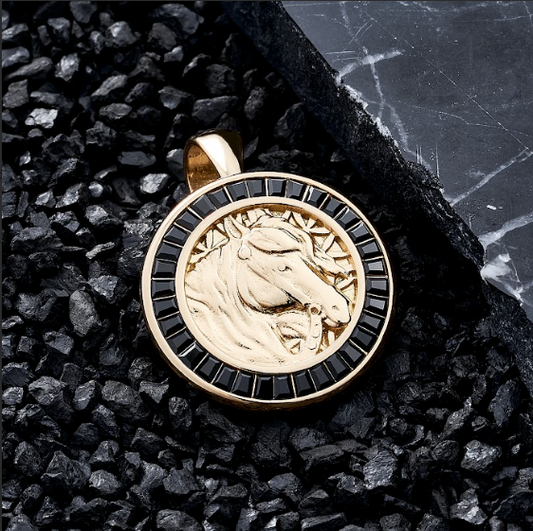 Dije Caballo Gemas Negras