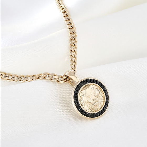 Dije Leon Gemas Negras