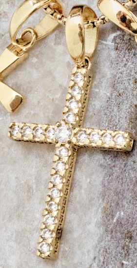 Dije Cruz diamantada