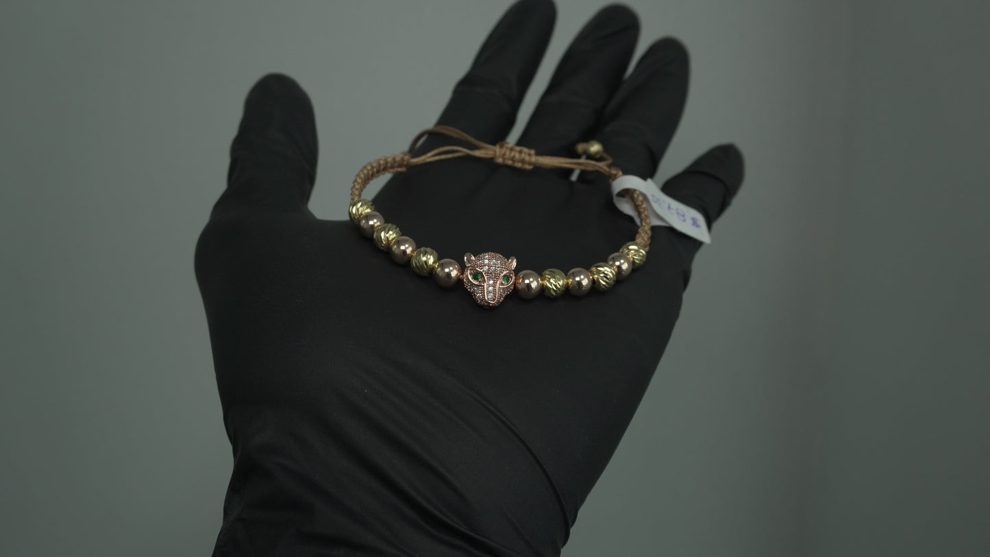 Pulsera Tejida Pantera Rosa Laminado