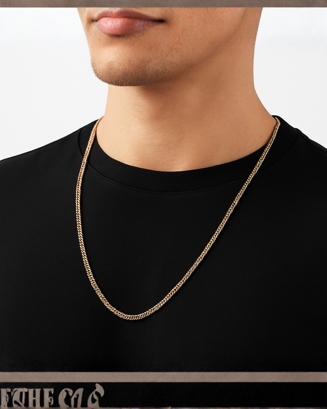 Cadena Cubana Doble Hombre Oro Laminado
