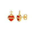 Arete Corazón Detente Grande Oro 18k