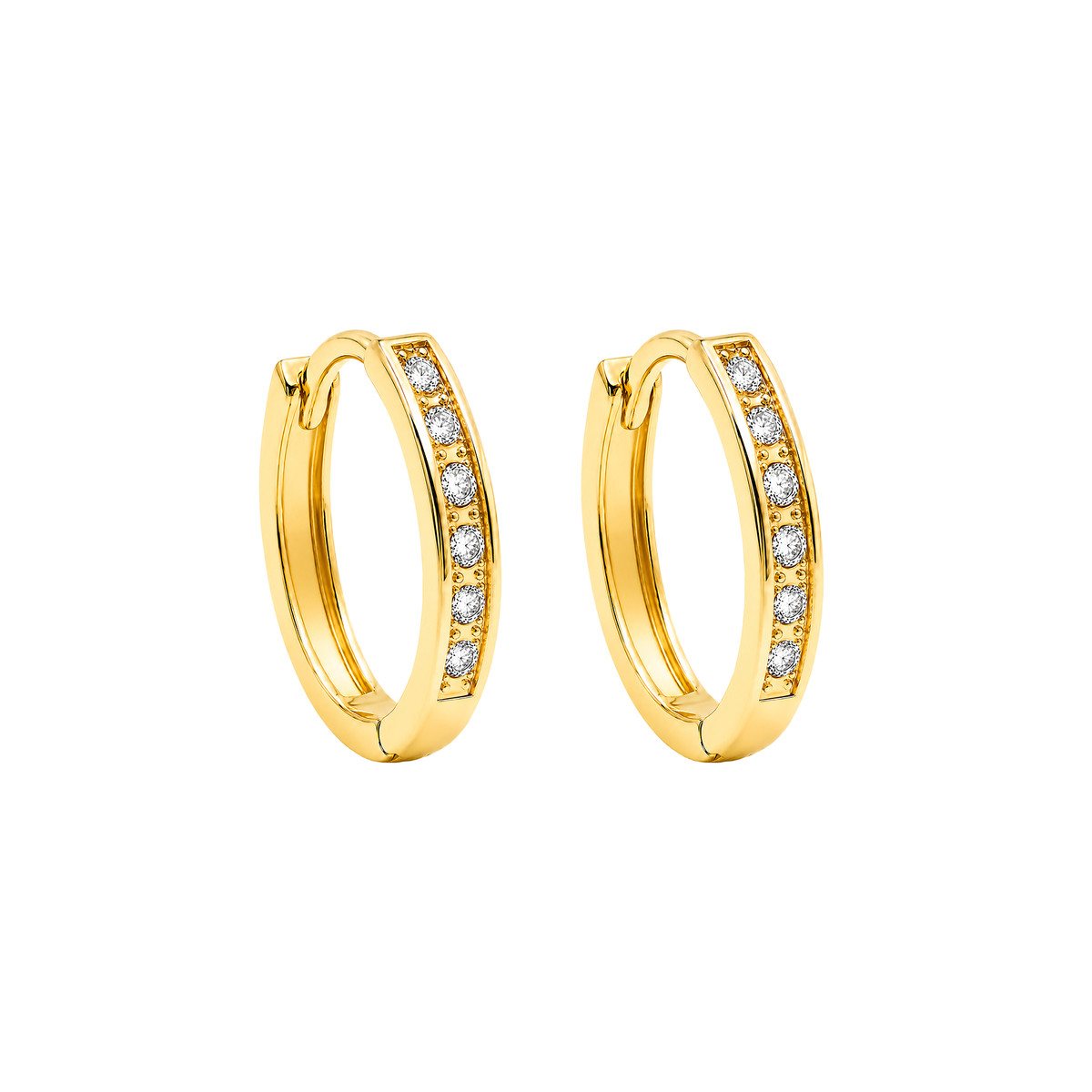 Arete Huggies 10mm Oro 18k