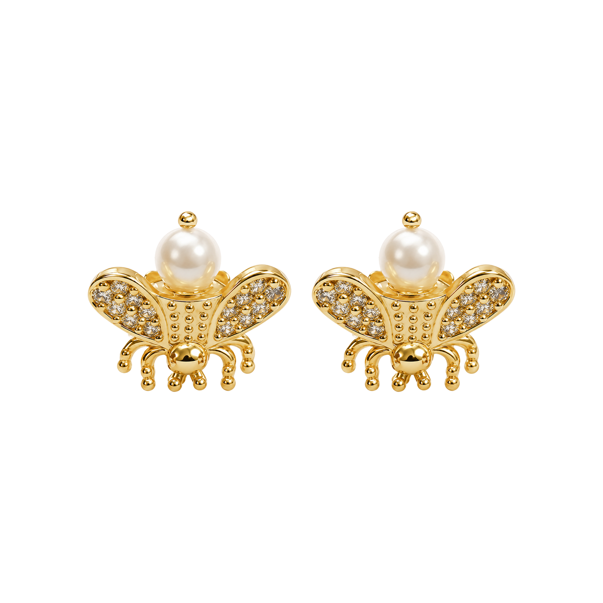 Arete Honey Pearl Oro 18k