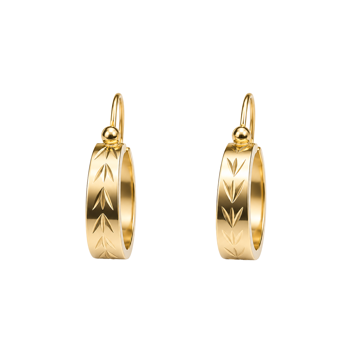 Argolla Espiga 10mm Oro 18k