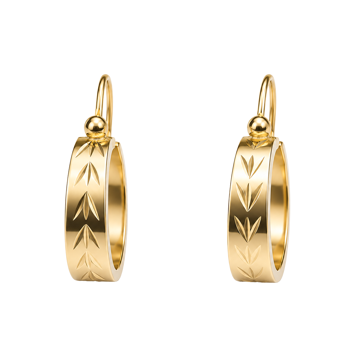 Argolla Espiga 14mm Oro 18k