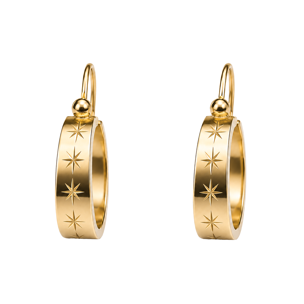 Argolla Estrella 14mm Oro 18k
