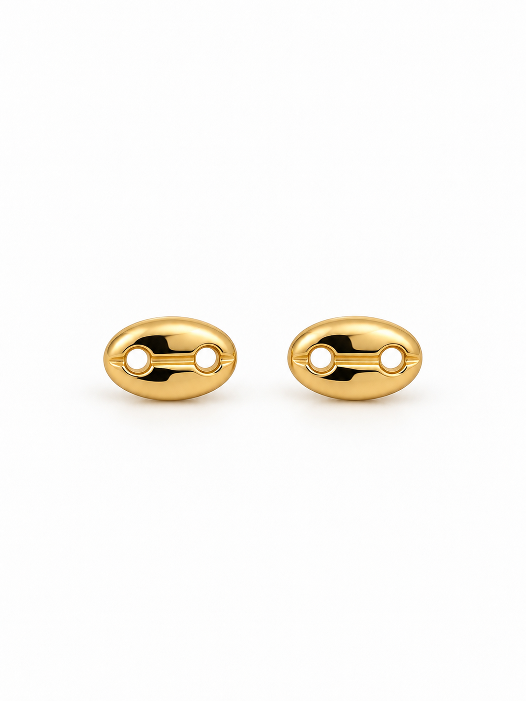 Arete Grano de Café Mini Oro Laminado