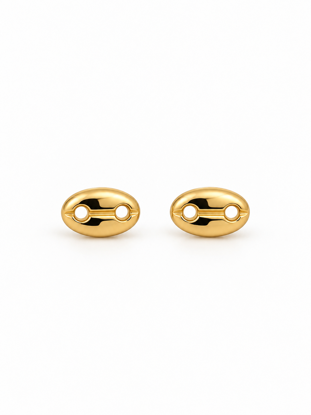 Arete Grano de Café Mini Oro Laminado