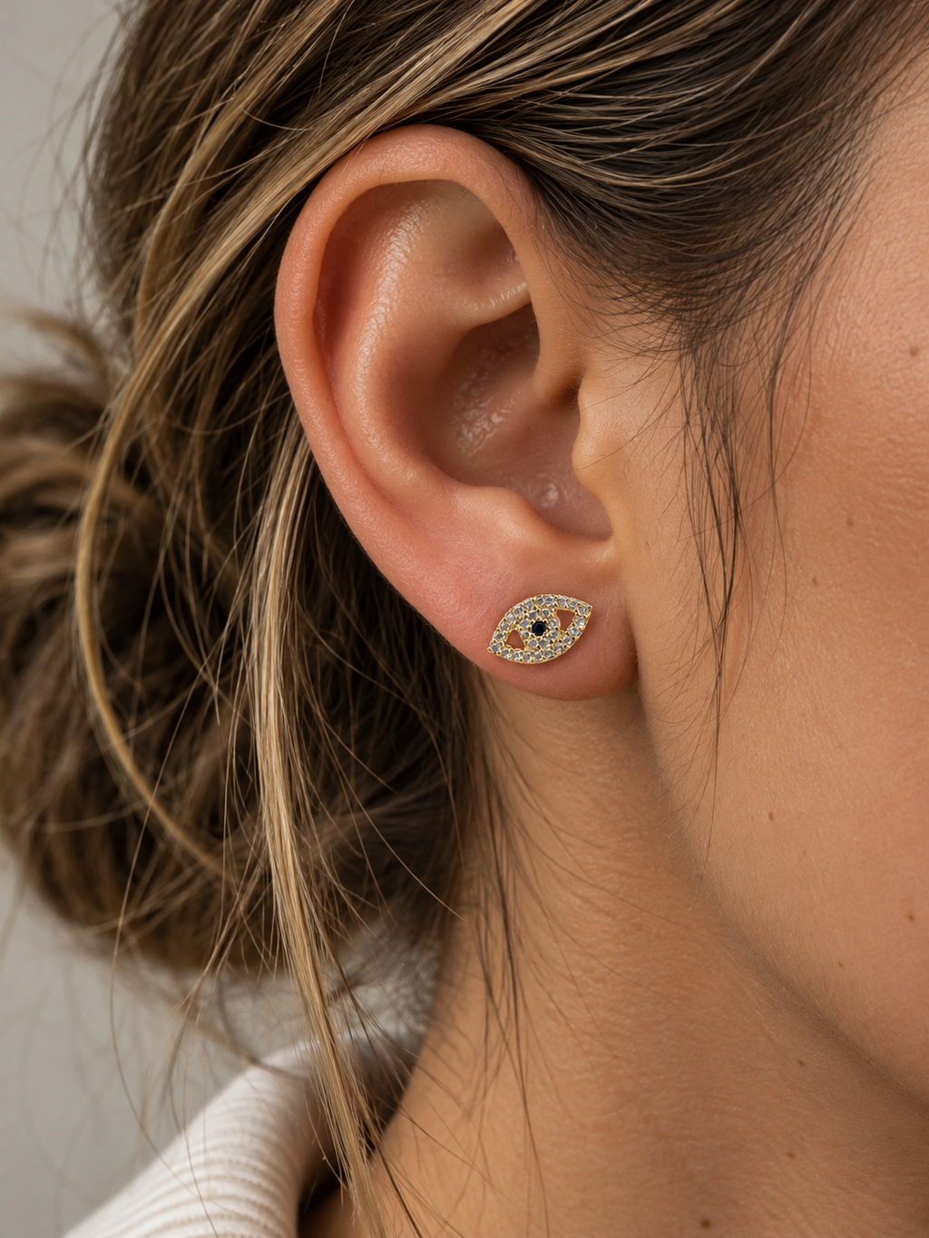 Arete Ojo Circones Oro Laminado