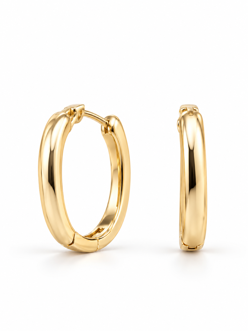 Argolla Click Liso Oro Laminado