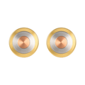 Arete Botón 3 Oros de 13mm Oro 18k