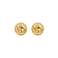 Arete Botón Malla 7mm Oro 18k
