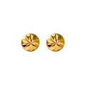 Arete Botón Diamantado 7mm Oro 18k