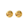 Arete Botón Diamantado 9mm Oro 18k
