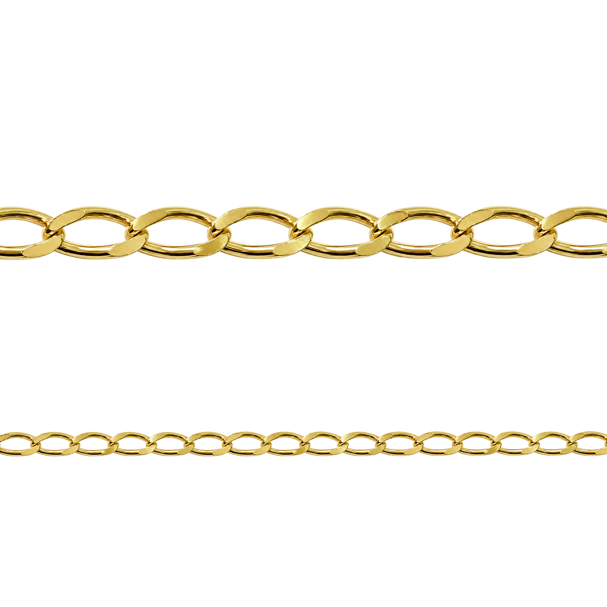 Cadena Barba Rala 90 Oro Mujer