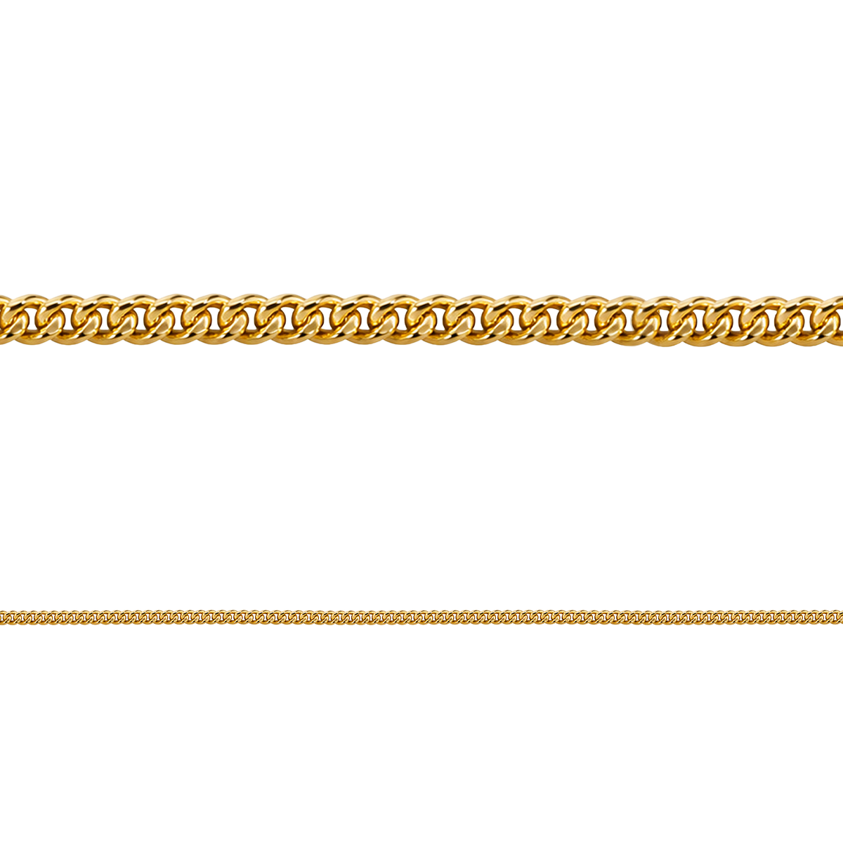 Cadena Barbada Diamantada 30 Oro Mujer