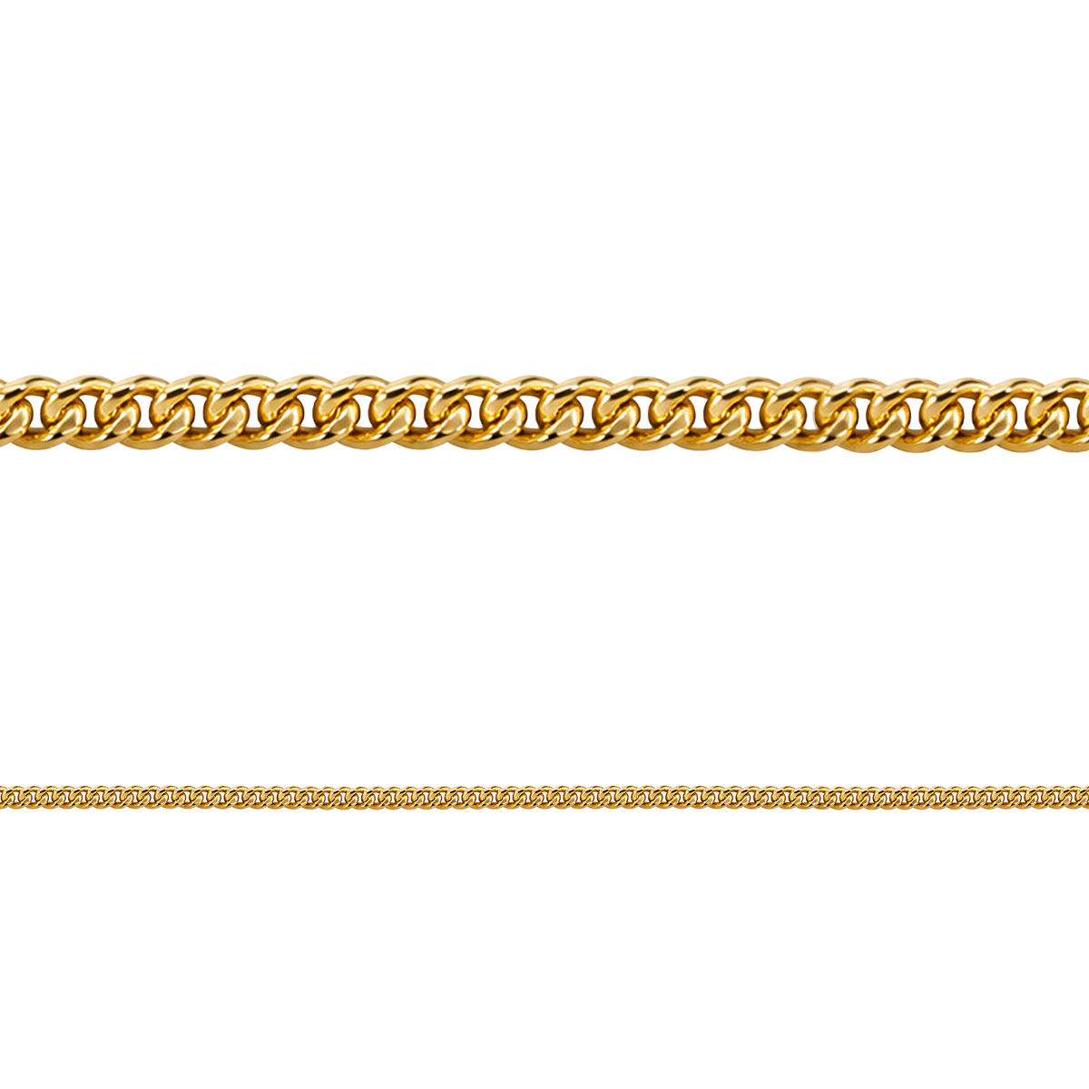 Cadena Barbada Diamantada 40 Oro Mujer