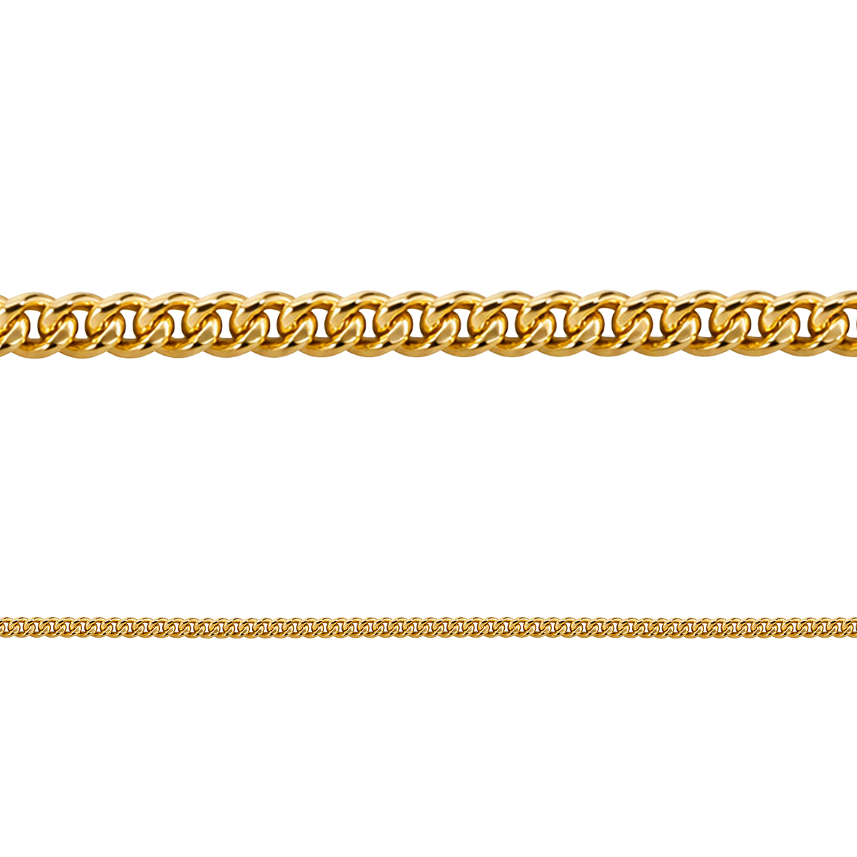 Cadena Barbada Diamantada 50 Oro Mujer