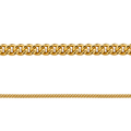 Cadena Barbada Diamantada 60 Oro Mujer