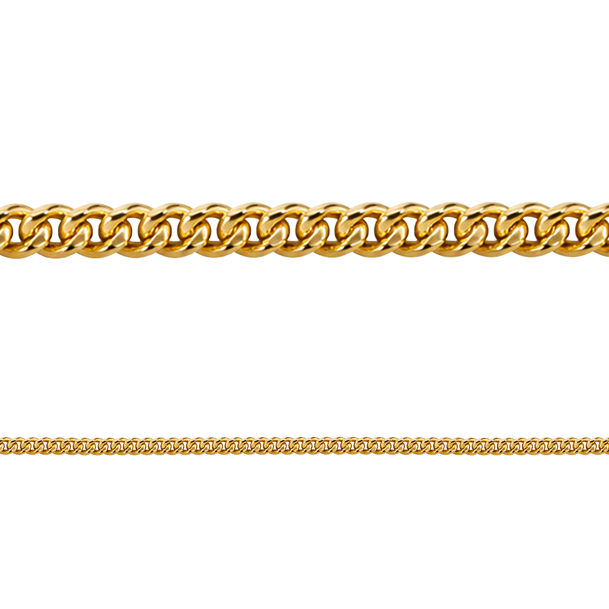 Cadena Barbada Diamantada 60 Oro Mujer