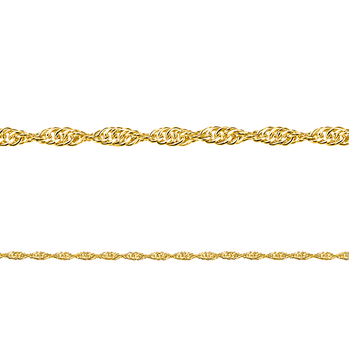 Cadena Barbada Plana Torcida 30 Oro 18k Hombre