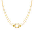 Cadena Corona Doble Oro Mujer