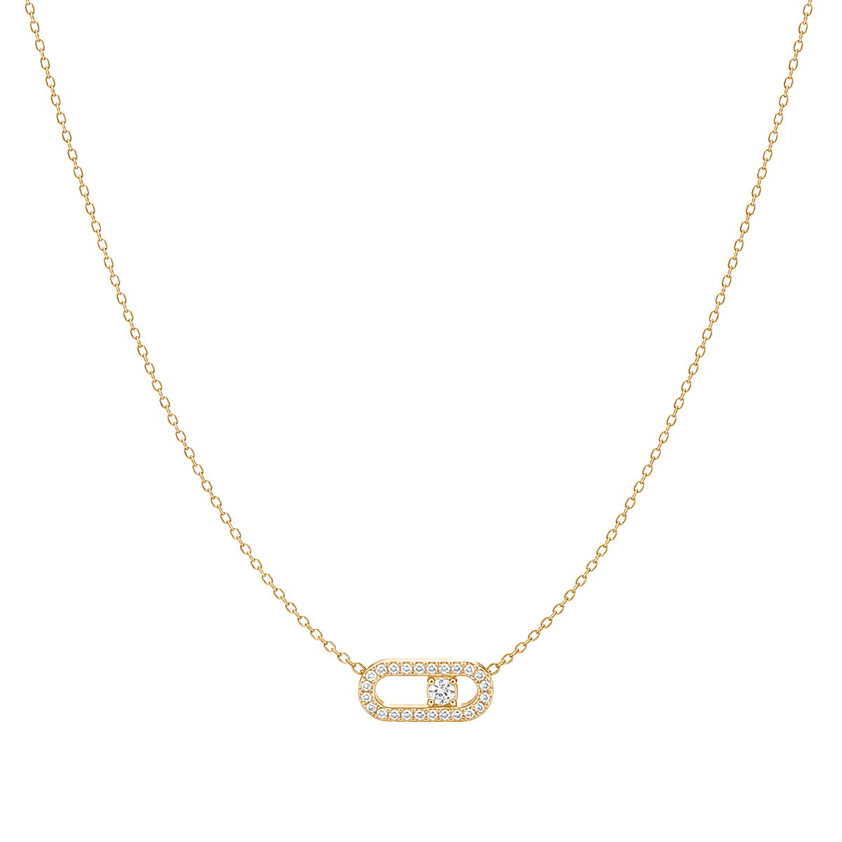 Cadena Messika con Piedra Movible Oro Mujer
