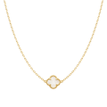 Cadena Flor VC con Piedra Oro Mujer