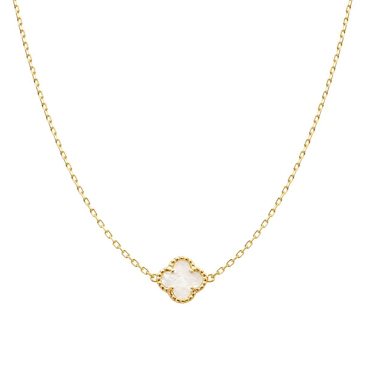 Cadena Flor VC con Piedra Oro Mujer