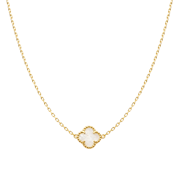 Cadena Flor VC con Piedra Oro Mujer