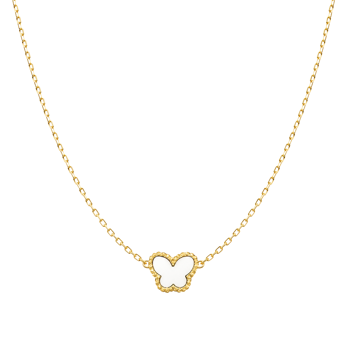 Cadena Mariposa Con Piedra Oro Mujer