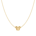 Cadena Mariposa Diamantada Oro Mujer