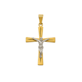 Dije Cruz Cristo en Relieve Oro 18k
