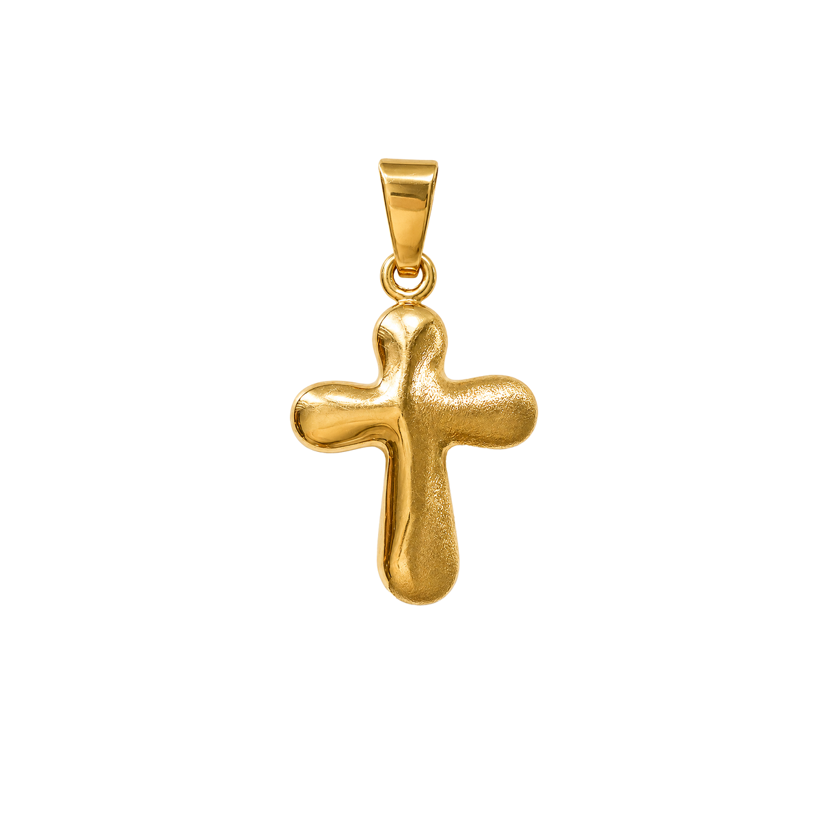 Dije Cruz Cristo Texturizada Oro 18k