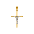 Dije Cruz Sagrada Bicolor Oro 18k
