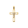 Dije Cruz Tallada Oro 18k