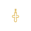 Dije Cruz Jesús Calada Oro 18k