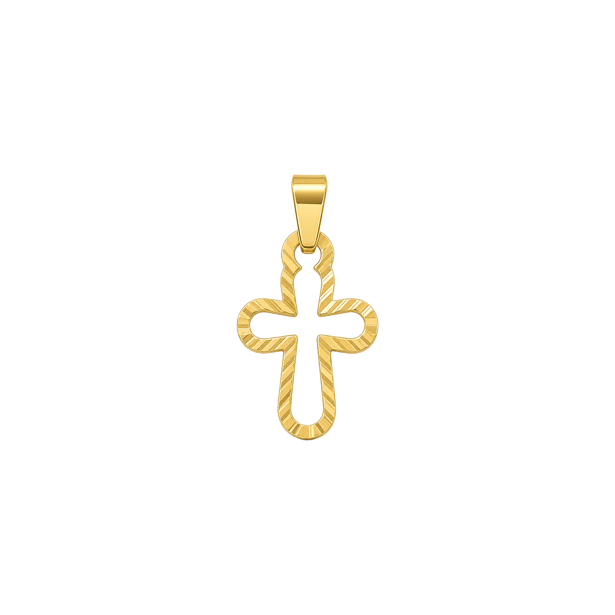 Dije Cruz Jesús Calada Oro 18k