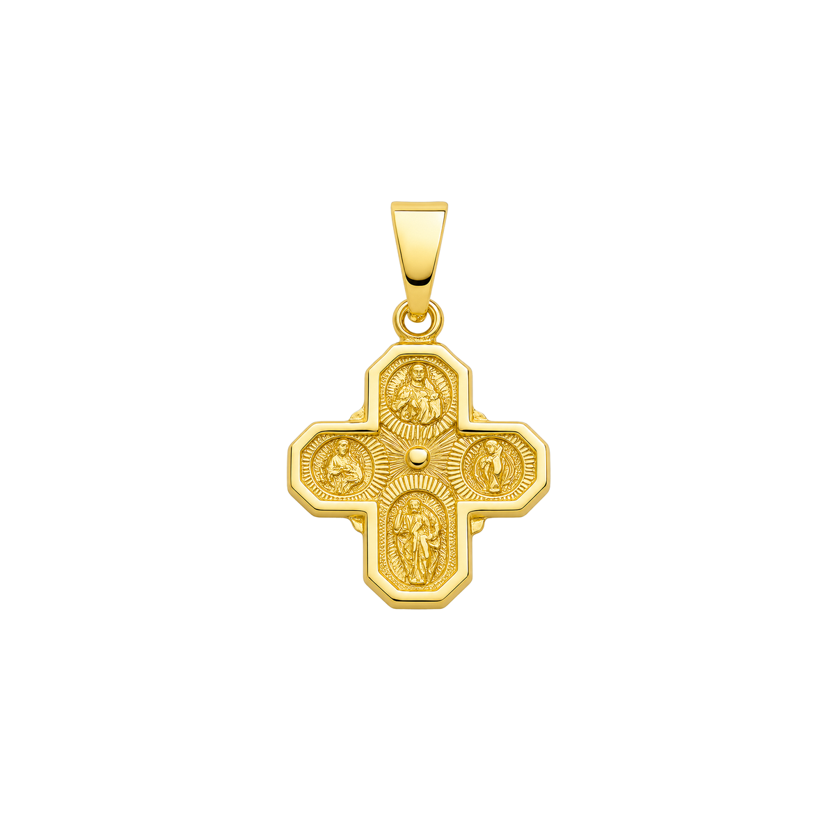 Dije Cruz Fe Eterna Oro 18k