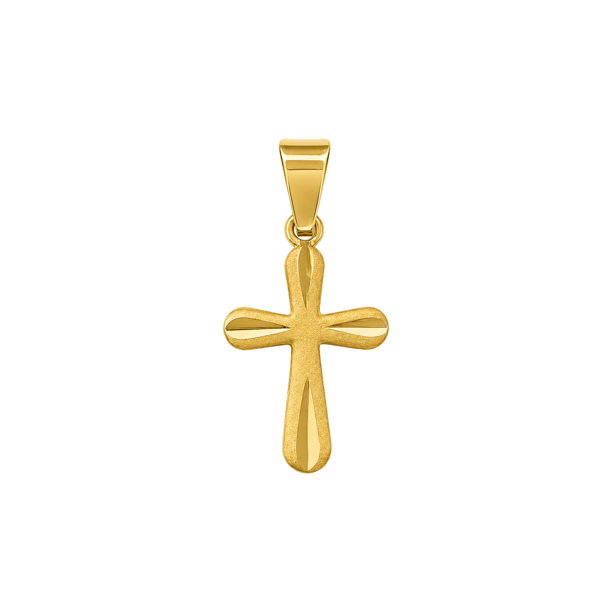 Dije Cruz Jesús Estilizada Oro 18k