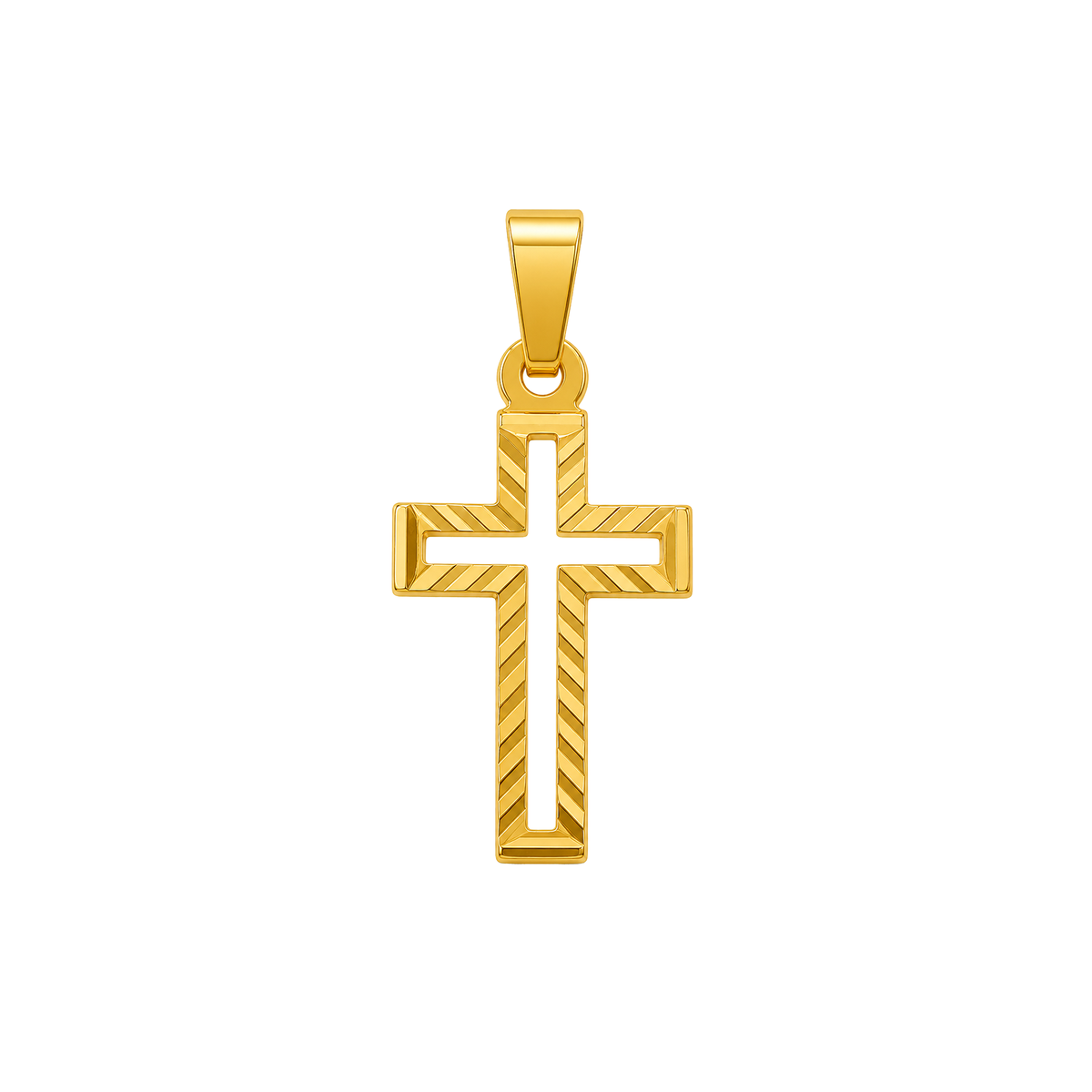 Dije Cruz Diagonal Oro 18k
