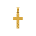 Dije Cruz Relieve Oro 18k