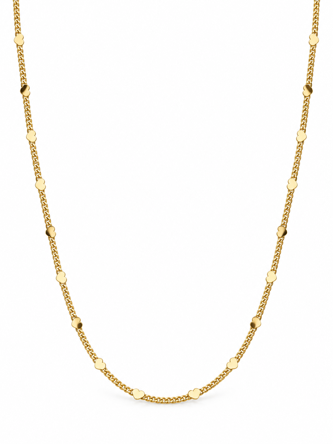 Cadena Corazon Mini Oro Laminado