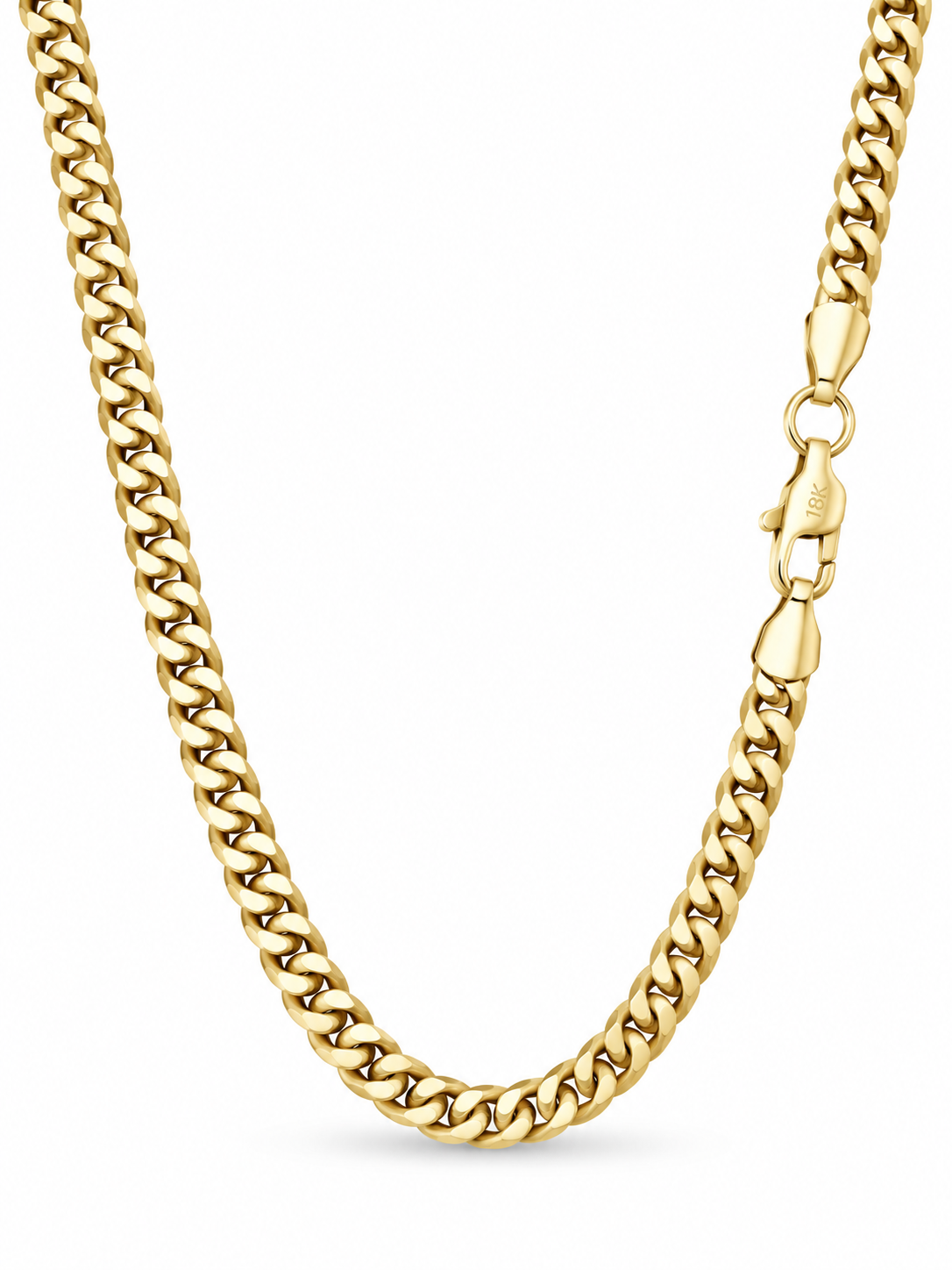 Cadena Cubana Hombre Oro Laminado