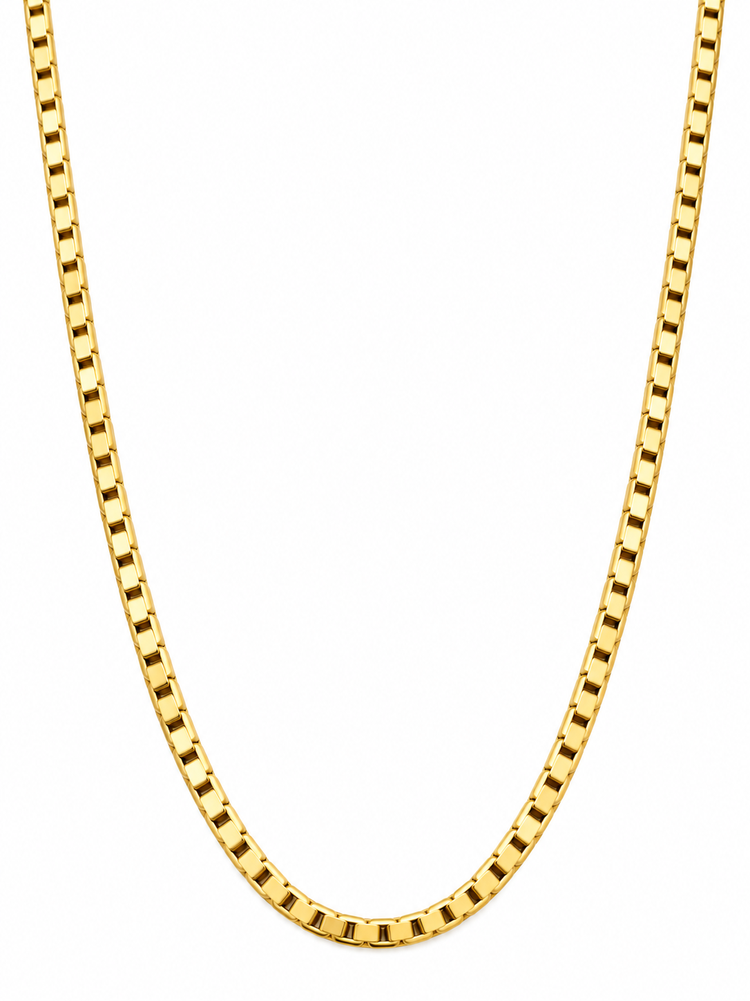 Cadena Espejo Hombre Oro Laminado