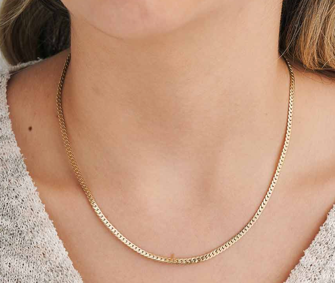 Cadena Serpiente Mujer Oro Laminado