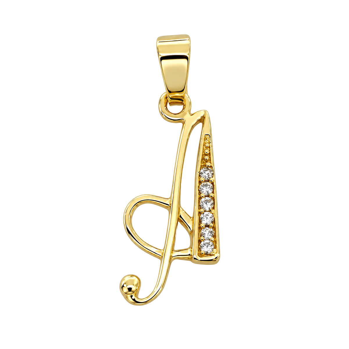 Dije A Cursiva Oro 18k