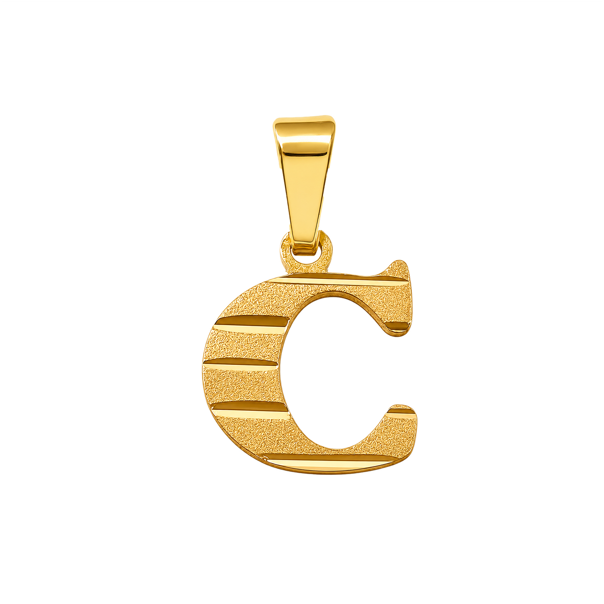Dije C Acanalada Oro 18k
