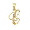 Dije C Cursiva Oro 18k